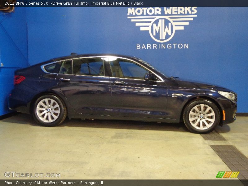 Imperial Blue Metallic / Black 2012 BMW 5 Series 550i xDrive Gran Turismo