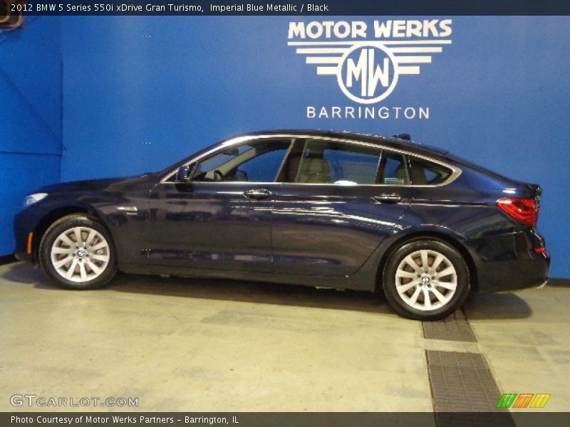 Imperial Blue Metallic / Black 2012 BMW 5 Series 550i xDrive Gran Turismo