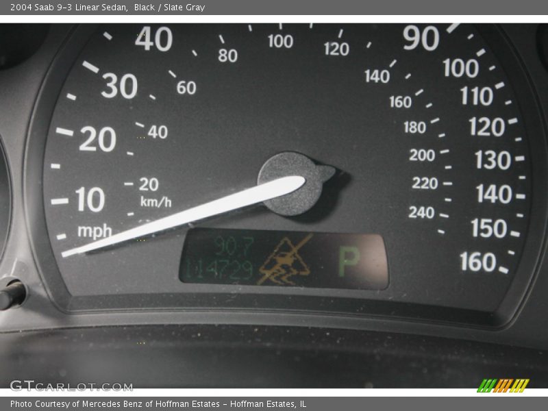 Black / Slate Gray 2004 Saab 9-3 Linear Sedan