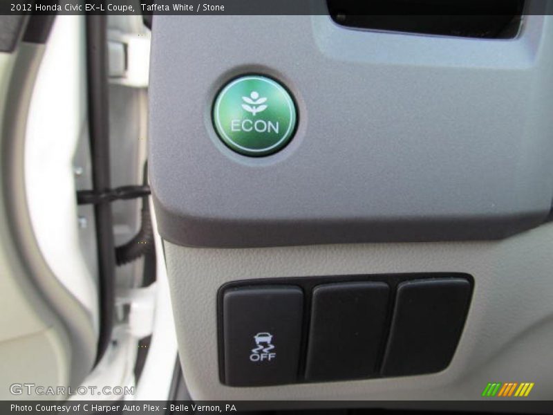 Taffeta White / Stone 2012 Honda Civic EX-L Coupe