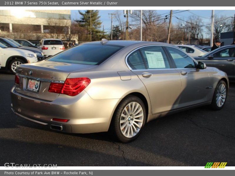 Cashmere Silver Metallic / Oyster 2012 BMW 7 Series 750i Sedan