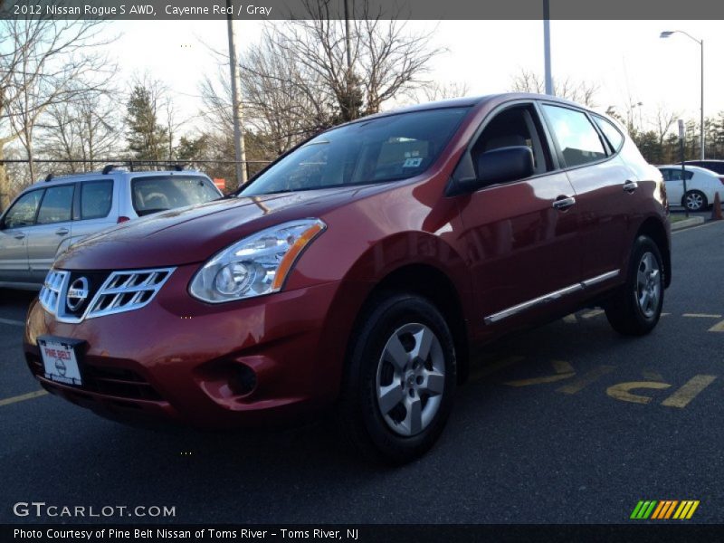 Cayenne Red / Gray 2012 Nissan Rogue S AWD
