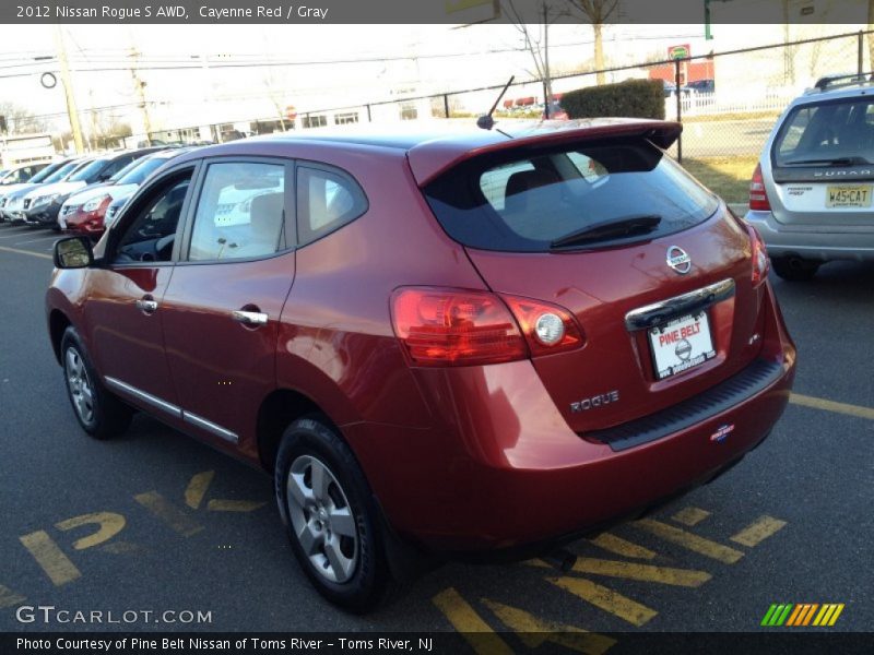 Cayenne Red / Gray 2012 Nissan Rogue S AWD