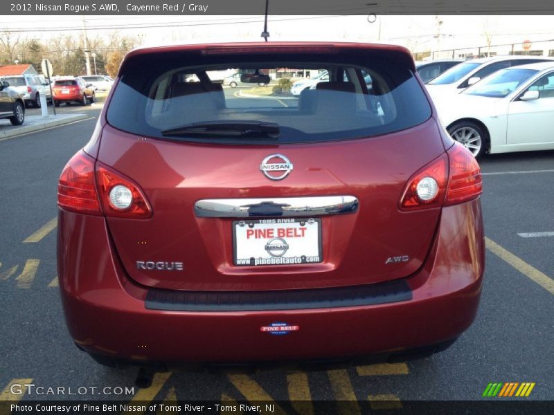 Cayenne Red / Gray 2012 Nissan Rogue S AWD