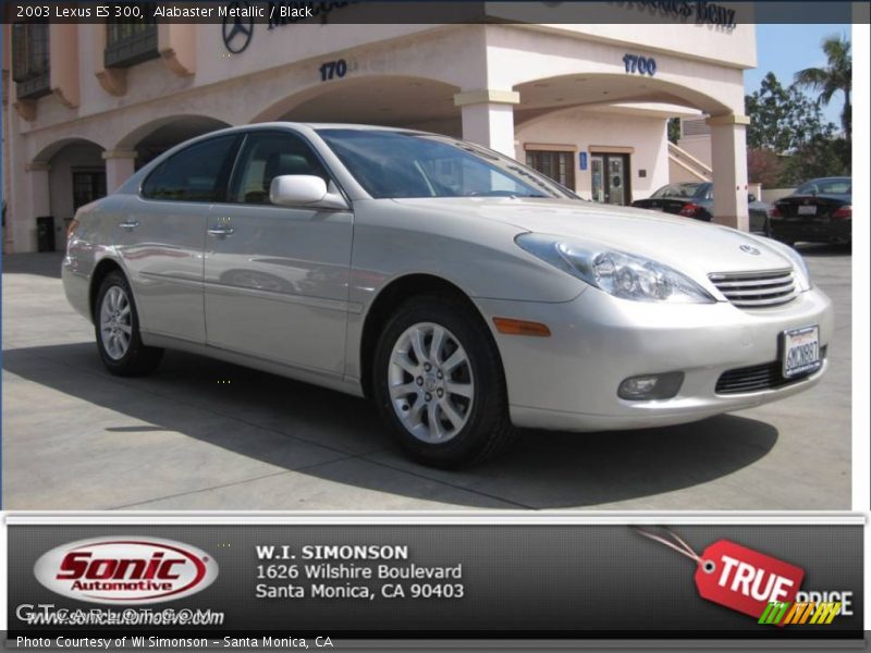 Alabaster Metallic / Black 2003 Lexus ES 300