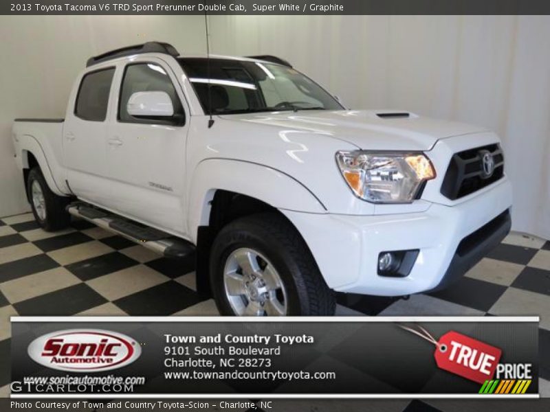 Super White / Graphite 2013 Toyota Tacoma V6 TRD Sport Prerunner Double Cab
