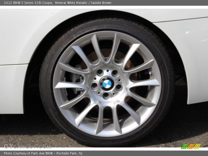 Mineral White Metallic / Saddle Brown 2012 BMW 3 Series 328i Coupe