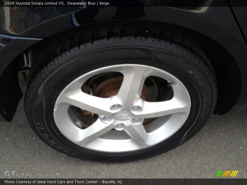 Deepwater Blue / Beige 2008 Hyundai Sonata Limited V6