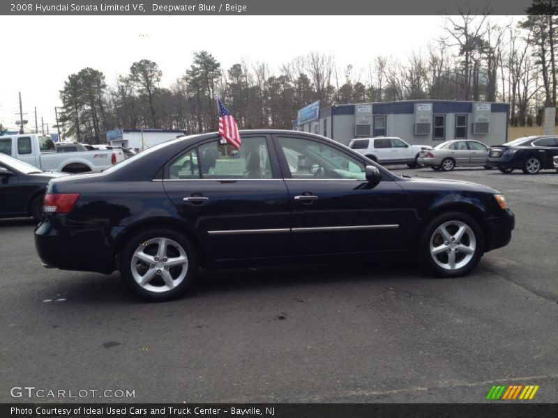 Deepwater Blue / Beige 2008 Hyundai Sonata Limited V6