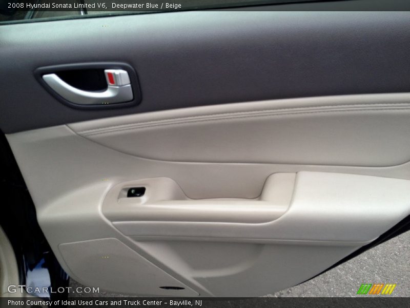 Deepwater Blue / Beige 2008 Hyundai Sonata Limited V6