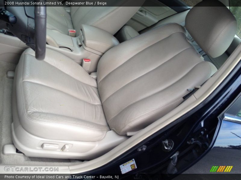 Deepwater Blue / Beige 2008 Hyundai Sonata Limited V6