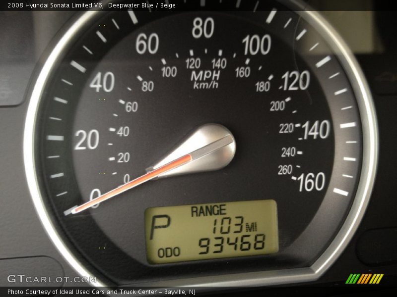 Deepwater Blue / Beige 2008 Hyundai Sonata Limited V6
