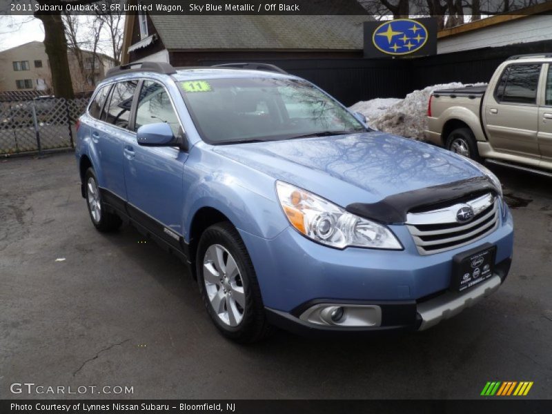 Sky Blue Metallic / Off Black 2011 Subaru Outback 3.6R Limited Wagon