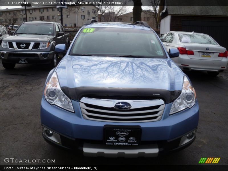 Sky Blue Metallic / Off Black 2011 Subaru Outback 3.6R Limited Wagon