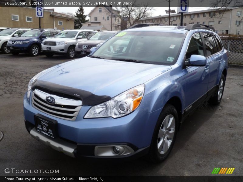 Sky Blue Metallic / Off Black 2011 Subaru Outback 3.6R Limited Wagon