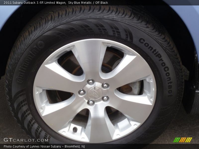 Sky Blue Metallic / Off Black 2011 Subaru Outback 3.6R Limited Wagon