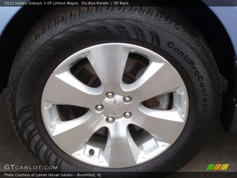 Sky Blue Metallic / Off Black 2011 Subaru Outback 3.6R Limited Wagon