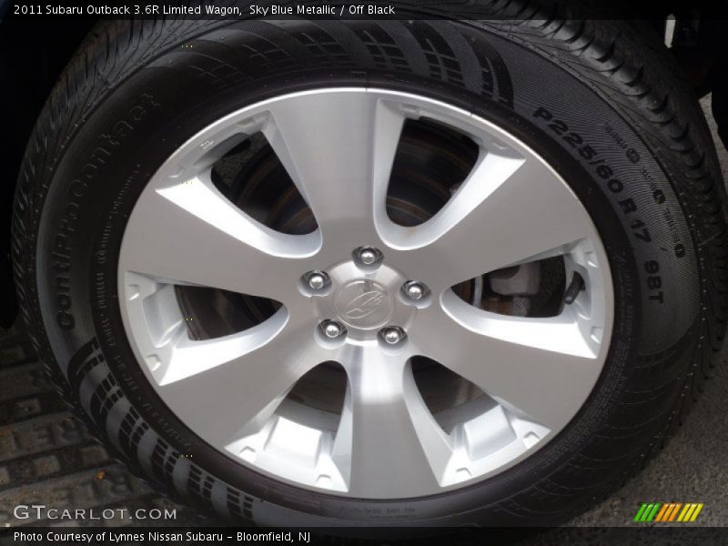 Sky Blue Metallic / Off Black 2011 Subaru Outback 3.6R Limited Wagon