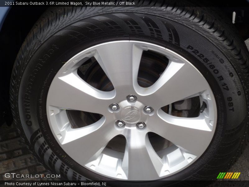 Sky Blue Metallic / Off Black 2011 Subaru Outback 3.6R Limited Wagon