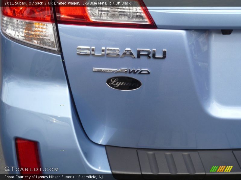 Sky Blue Metallic / Off Black 2011 Subaru Outback 3.6R Limited Wagon