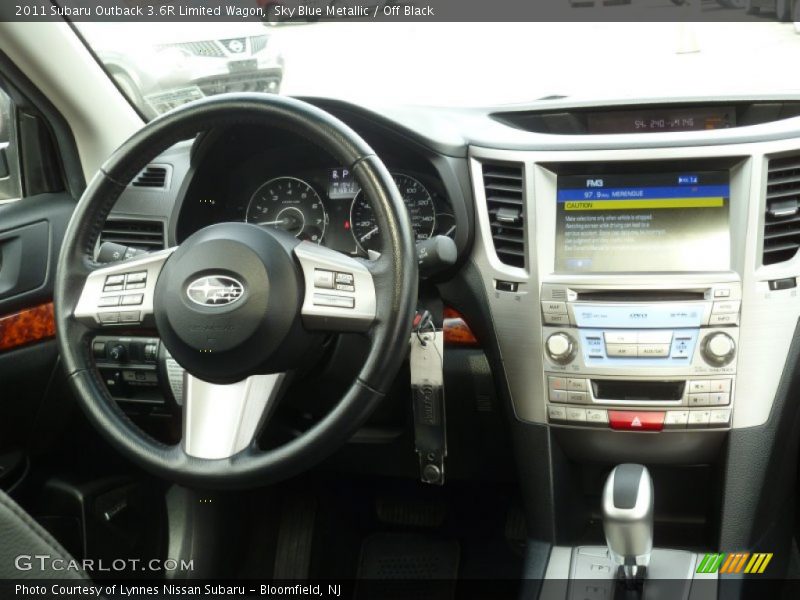 Sky Blue Metallic / Off Black 2011 Subaru Outback 3.6R Limited Wagon