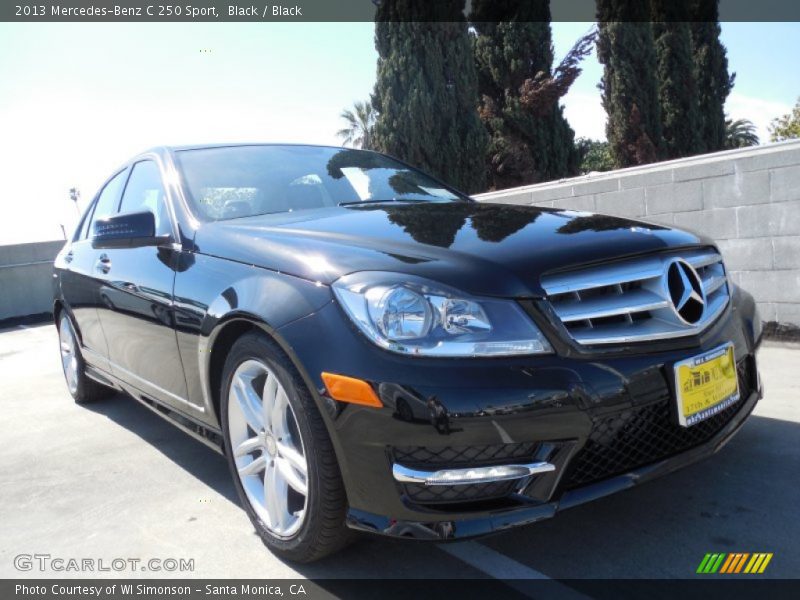 Black / Black 2013 Mercedes-Benz C 250 Sport