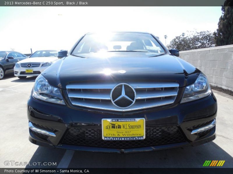 Black / Black 2013 Mercedes-Benz C 250 Sport