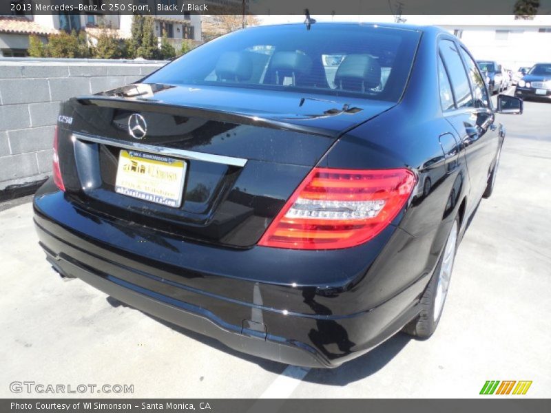 Black / Black 2013 Mercedes-Benz C 250 Sport