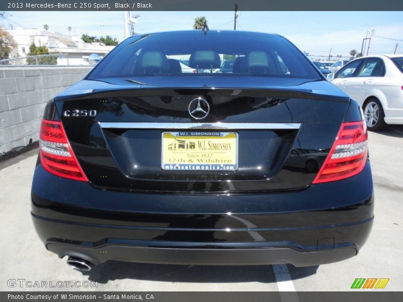 Black / Black 2013 Mercedes-Benz C 250 Sport