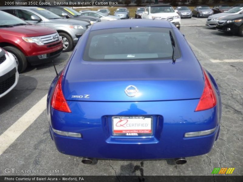 Daytona Blue Metallic / Carbon Black 2006 Nissan 350Z Coupe