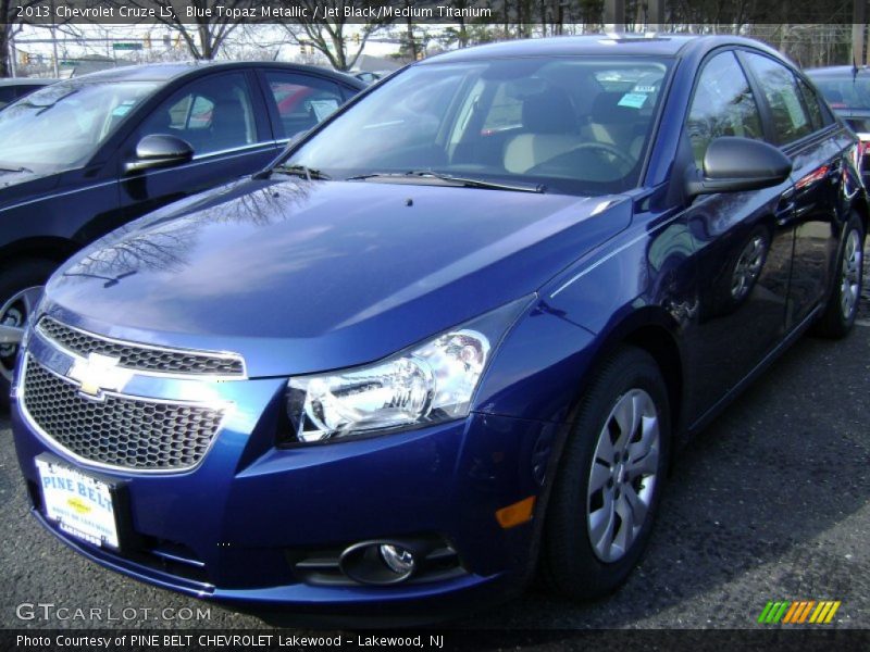 Blue Topaz Metallic / Jet Black/Medium Titanium 2013 Chevrolet Cruze LS