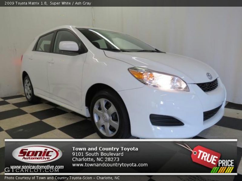 Super White / Ash Gray 2009 Toyota Matrix 1.8