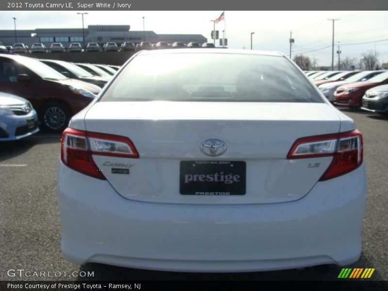 Super White / Ivory 2012 Toyota Camry LE