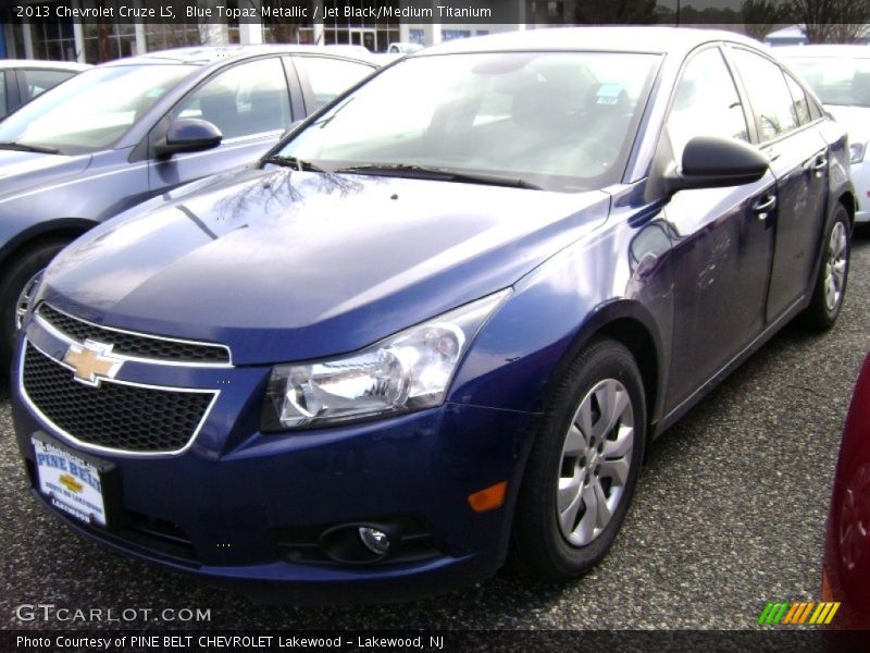 Blue Topaz Metallic / Jet Black/Medium Titanium 2013 Chevrolet Cruze LS
