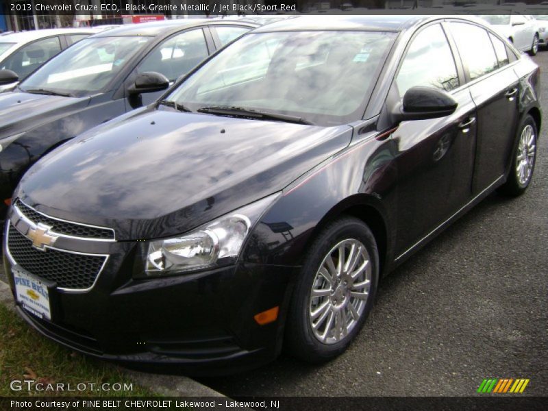 Black Granite Metallic / Jet Black/Sport Red 2013 Chevrolet Cruze ECO