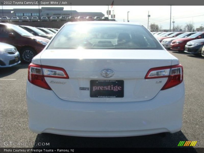 Super White / Ash 2012 Toyota Camry LE
