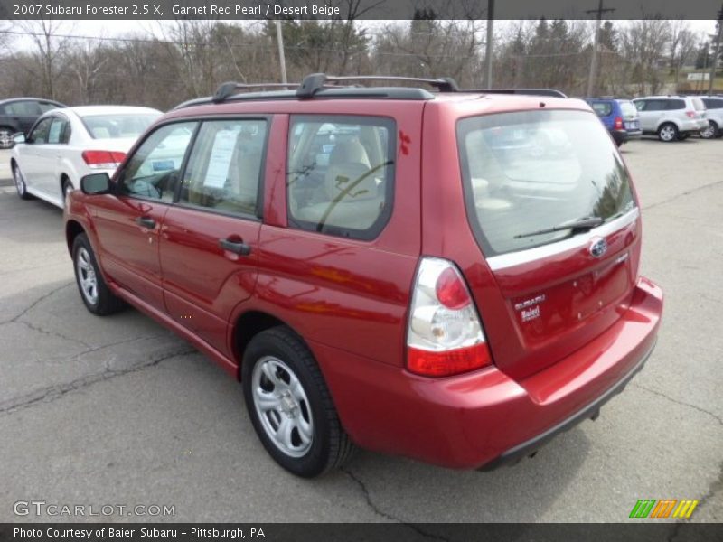 Garnet Red Pearl / Desert Beige 2007 Subaru Forester 2.5 X