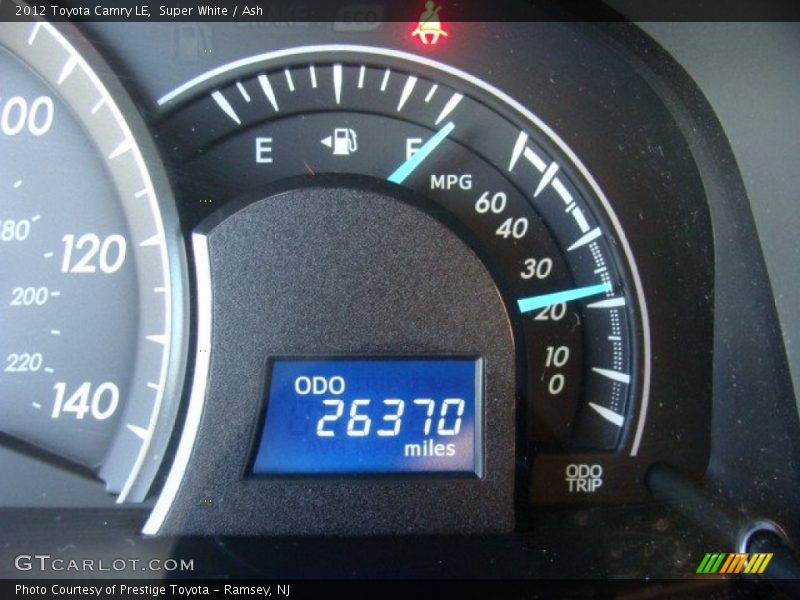 Super White / Ash 2012 Toyota Camry LE