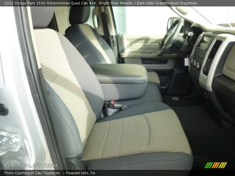 Bright Silver Metallic / Dark Slate Gray/Medium Graystone 2012 Dodge Ram 1500 Outdoorsman Quad Cab 4x4