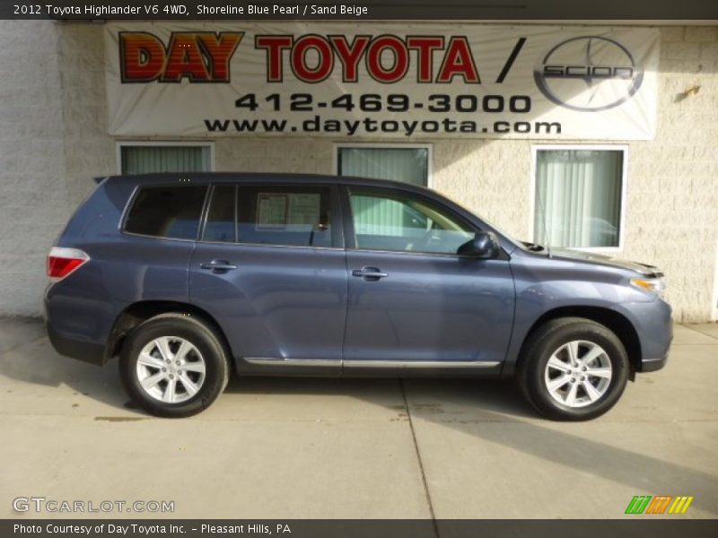 Shoreline Blue Pearl / Sand Beige 2012 Toyota Highlander V6 4WD