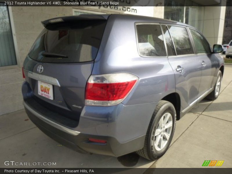 Shoreline Blue Pearl / Sand Beige 2012 Toyota Highlander V6 4WD