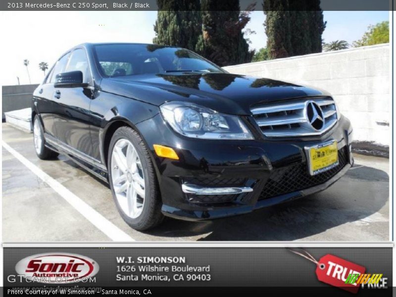 Black / Black 2013 Mercedes-Benz C 250 Sport