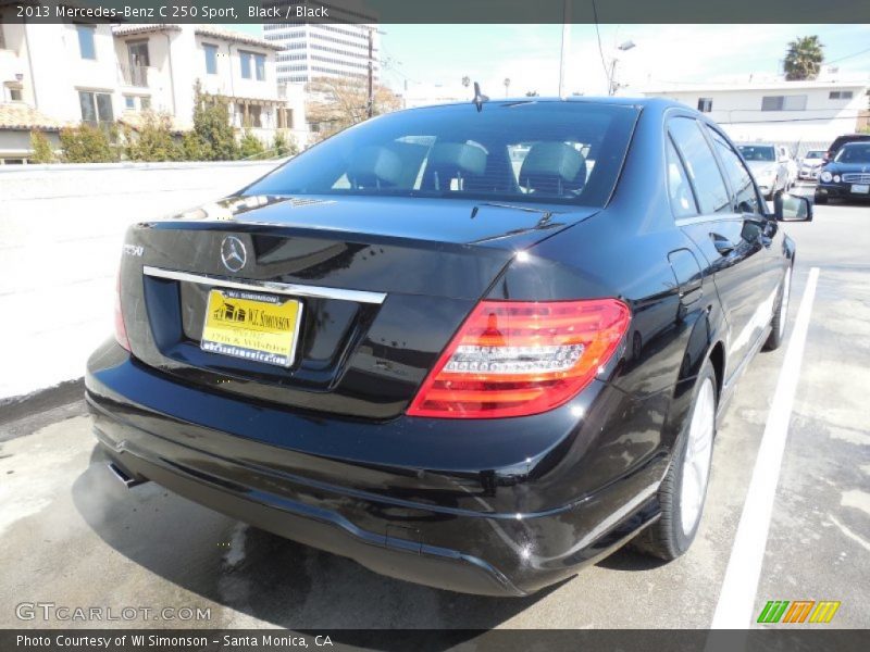 Black / Black 2013 Mercedes-Benz C 250 Sport