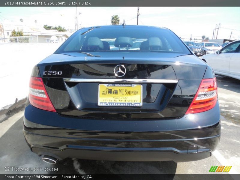 Black / Black 2013 Mercedes-Benz C 250 Sport