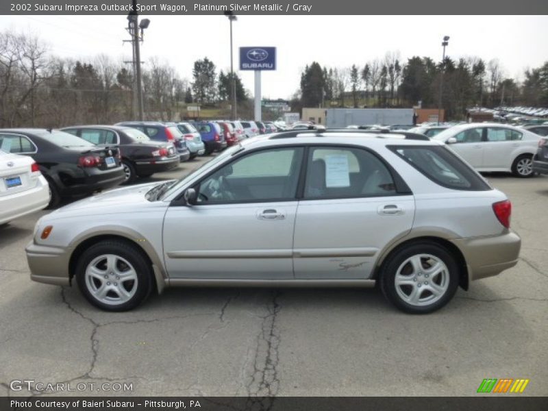 Platinum Silver Metallic / Gray 2002 Subaru Impreza Outback Sport Wagon