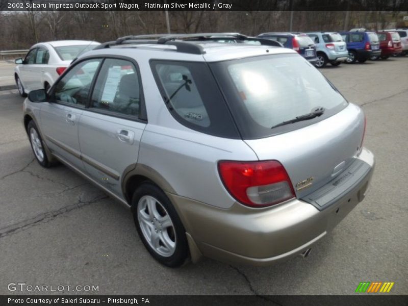 Platinum Silver Metallic / Gray 2002 Subaru Impreza Outback Sport Wagon