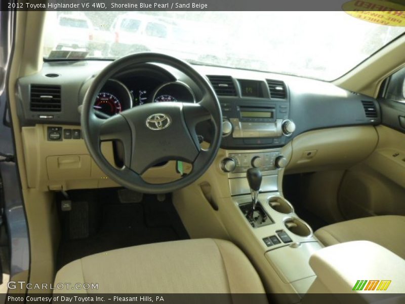Shoreline Blue Pearl / Sand Beige 2012 Toyota Highlander V6 4WD