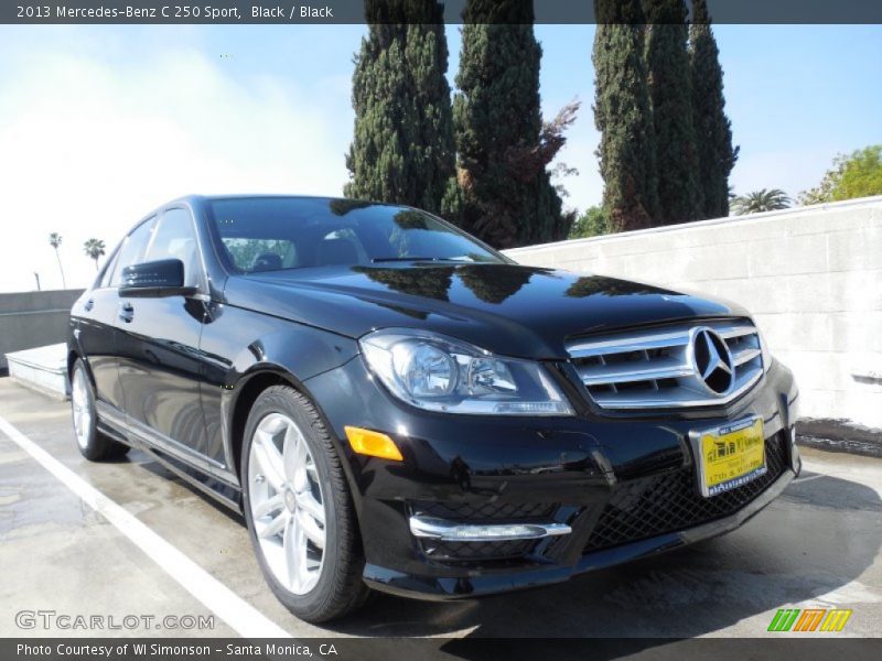 Black / Black 2013 Mercedes-Benz C 250 Sport