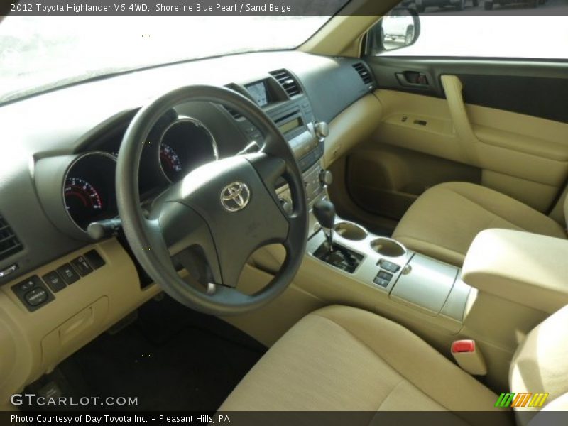 Shoreline Blue Pearl / Sand Beige 2012 Toyota Highlander V6 4WD