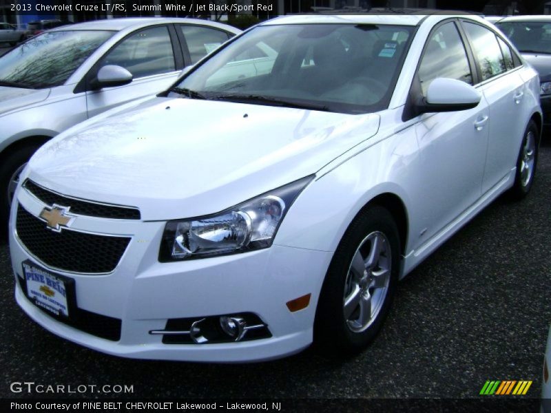 Summit White / Jet Black/Sport Red 2013 Chevrolet Cruze LT/RS